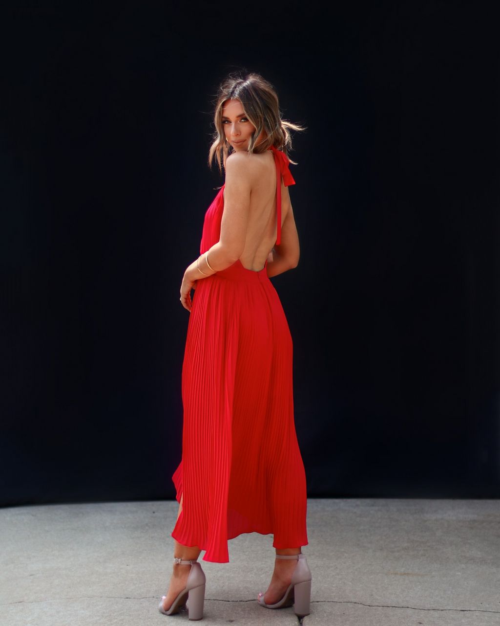 Belvidere Halter Maxi Dress - Red - SALE sold by Vici product image thumbnail 4
