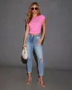 Macy Distressed Double Cuffed Mom Jeans sold by Vici