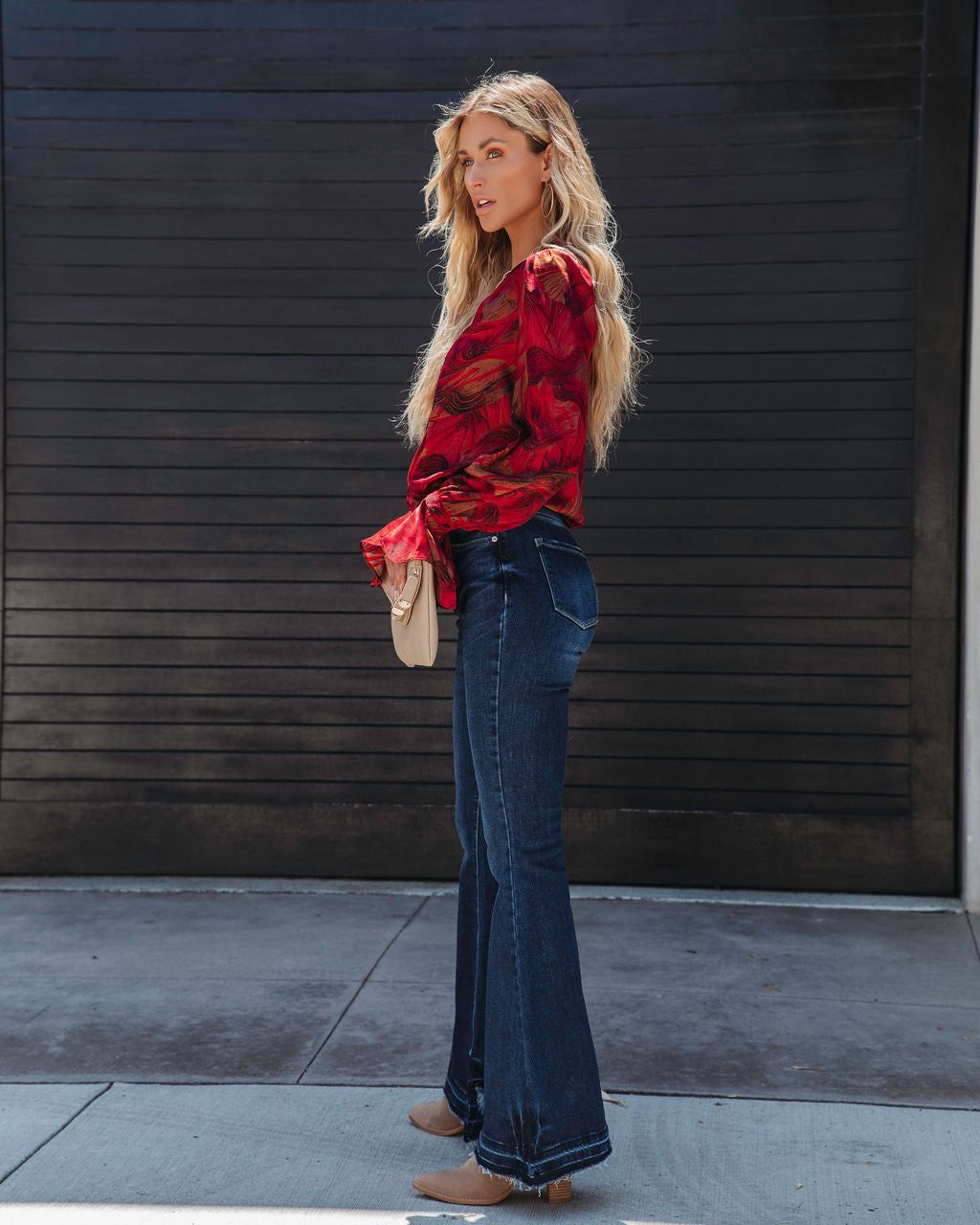 Blaze Printed Ruffle Sleeve Bodysuit - LAST CHANCE sold by Vici product image thumbnail 8