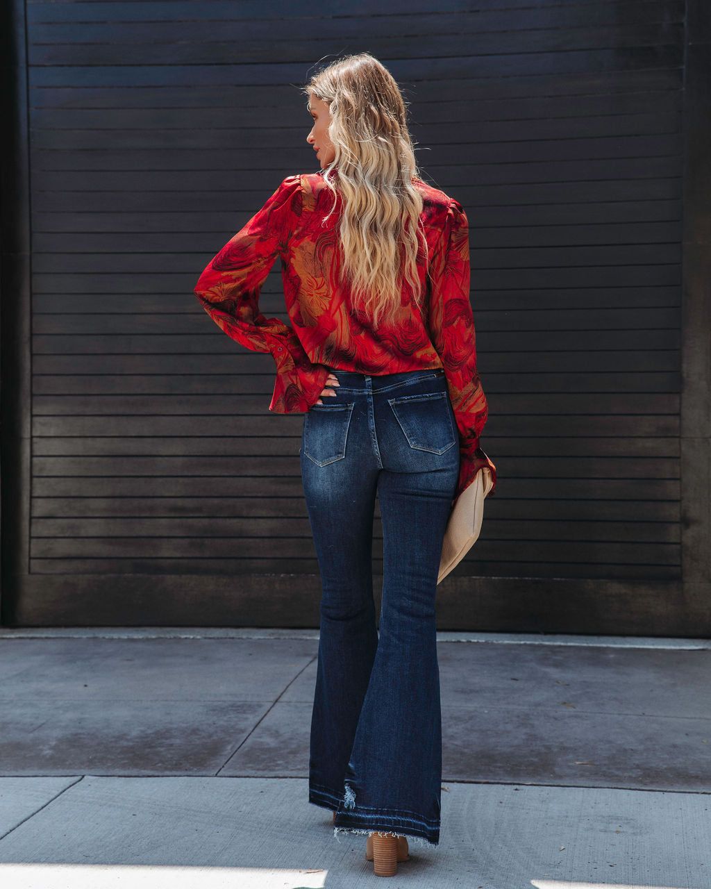 Blaze Printed Ruffle Sleeve Bodysuit - LAST CHANCE sold by Vici product image thumbnail 2