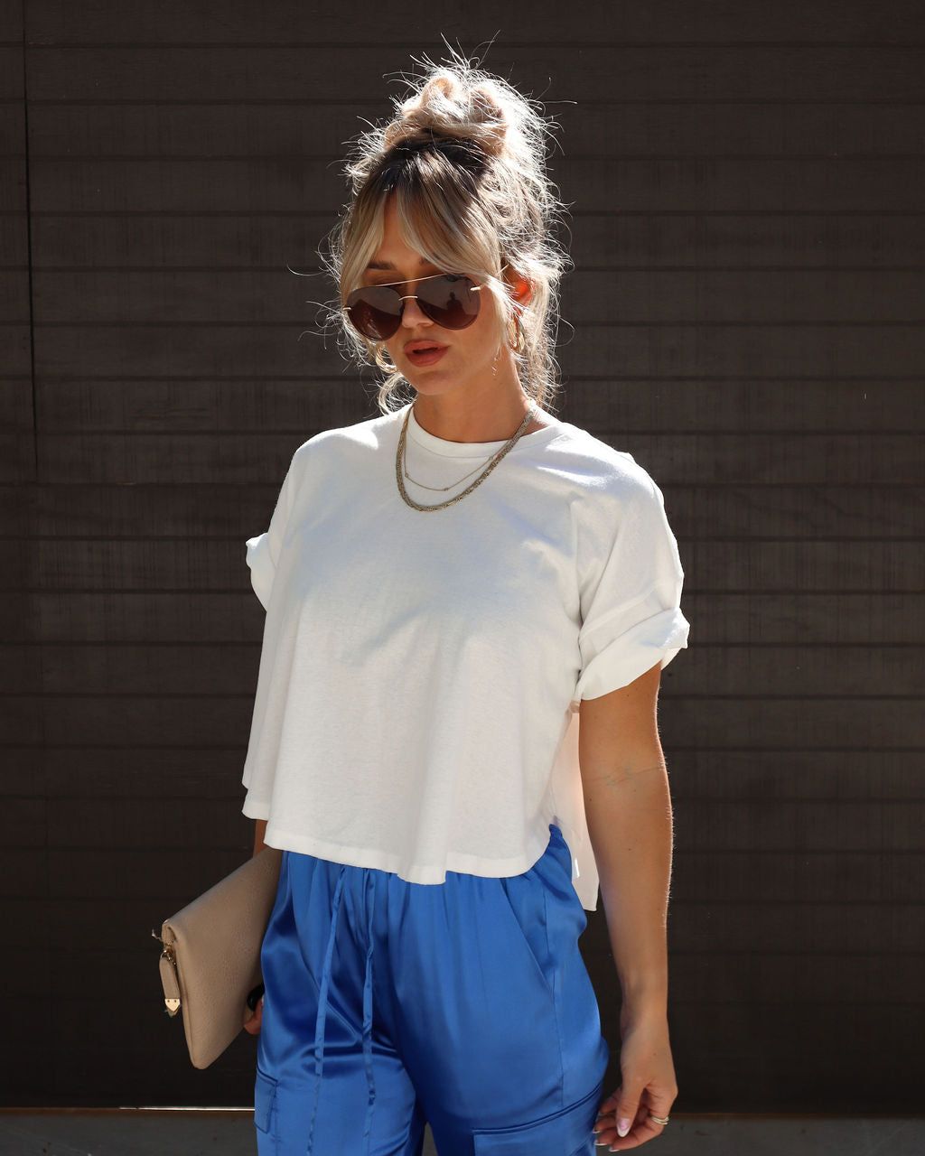 Jackson Cotton Tee - White - SALE sold by Vici product image thumbnail 5