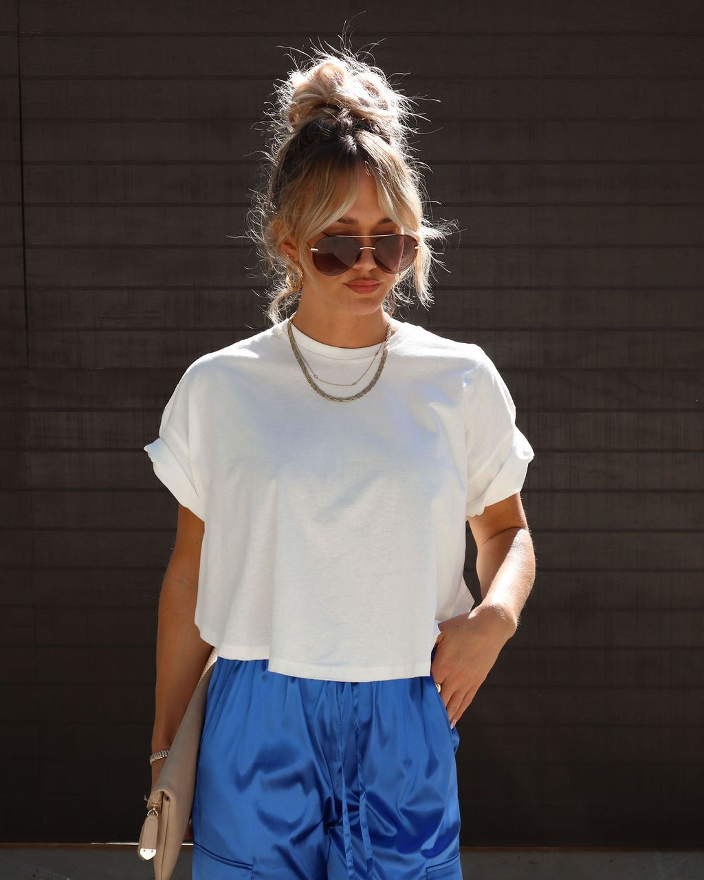 Jackson Cotton Tee - White - SALE sold by Vici