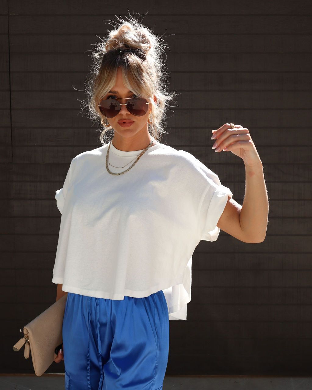 Jackson Cotton Tee - White - SALE sold by Vici product image thumbnail 7