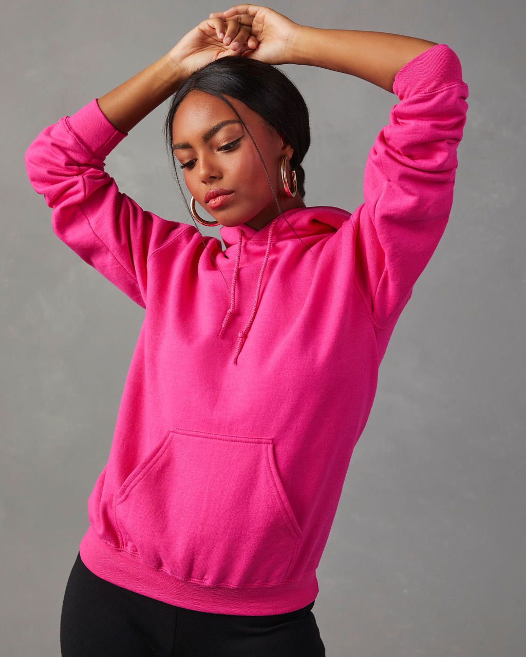 Do What Makes You Happy Graphic Hoodie - Hot Pink - SALE sold by Vici product image thumbnail 5