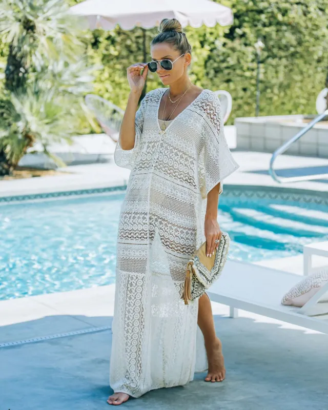 Lover Of The Sea Lace Kaftan Cover-Up Dress - FINAL SALE sold by Vici