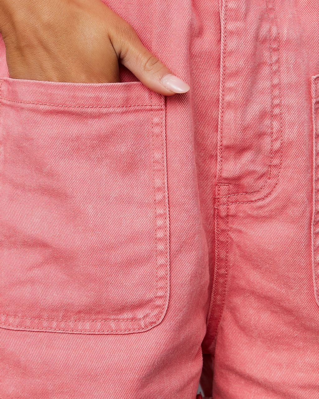 Maritza Denim Romper - Pink - FINAL SALE sold by Vici product image thumbnail 3