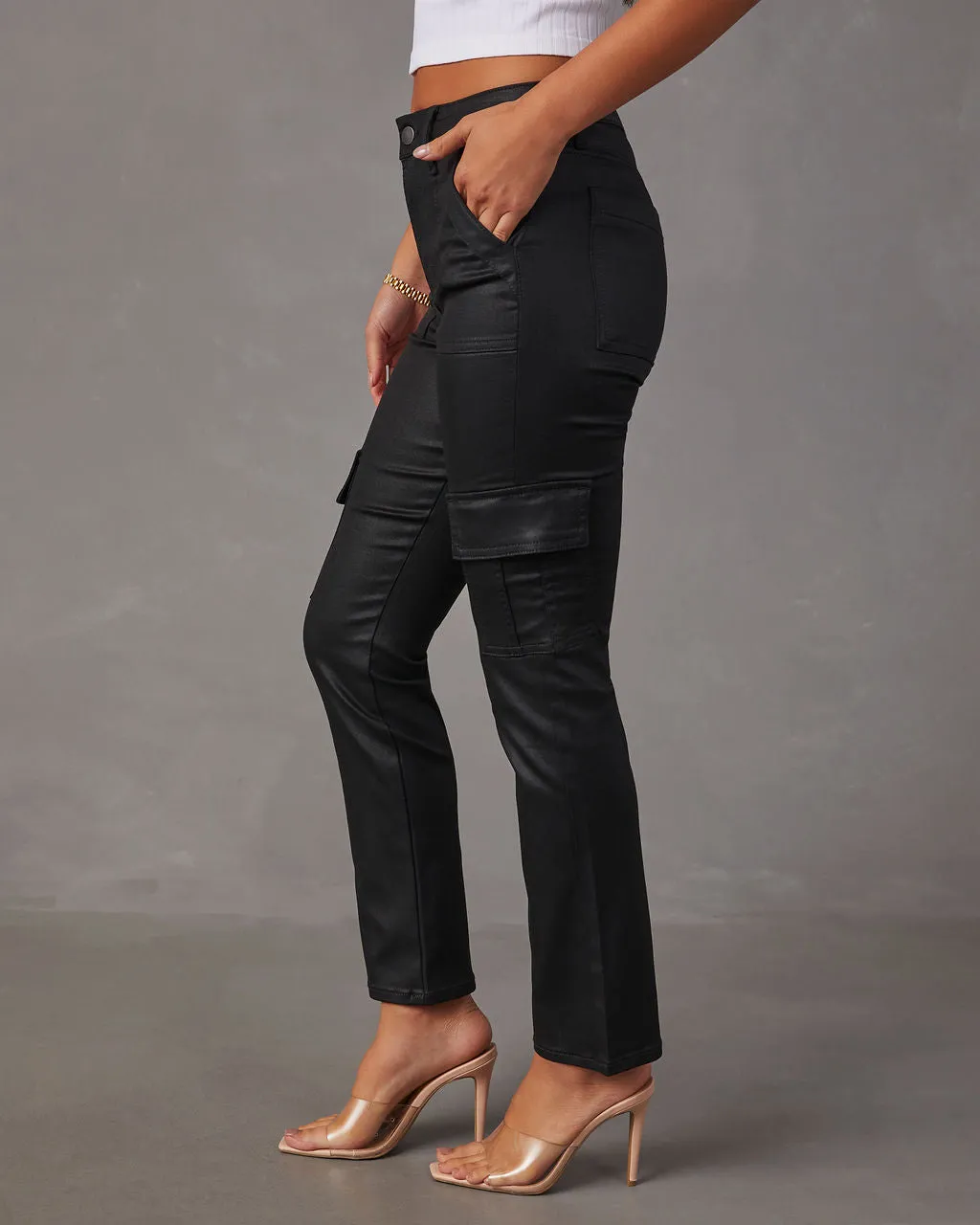 VICI Conquer High Rise Coated Skinny Jeans sold by Vici product image thumbnail 2