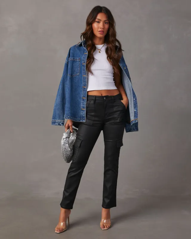 VICI Conquer High Rise Coated Skinny Jeans sold by Vici