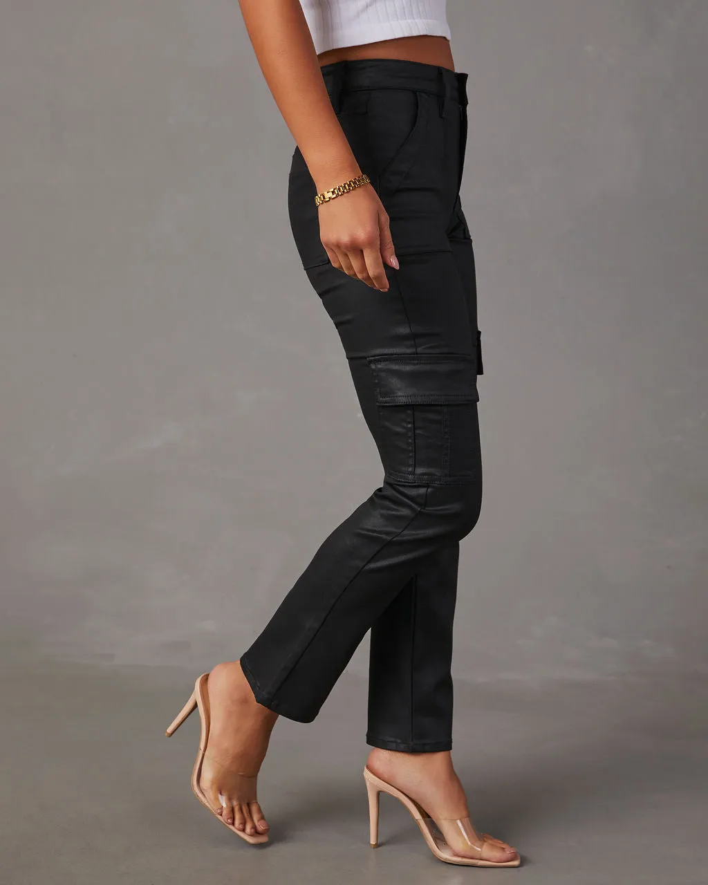 VICI Conquer High Rise Coated Skinny Jeans sold by Vici product image thumbnail 3