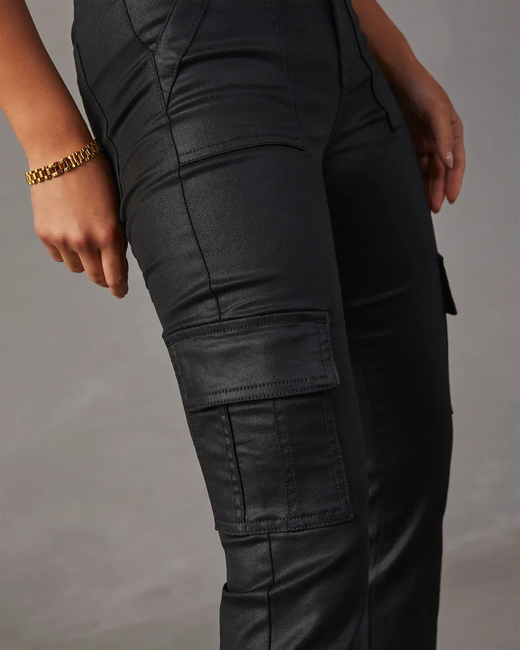 VICI Conquer High Rise Coated Skinny Jeans sold by Vici product image thumbnail 5
