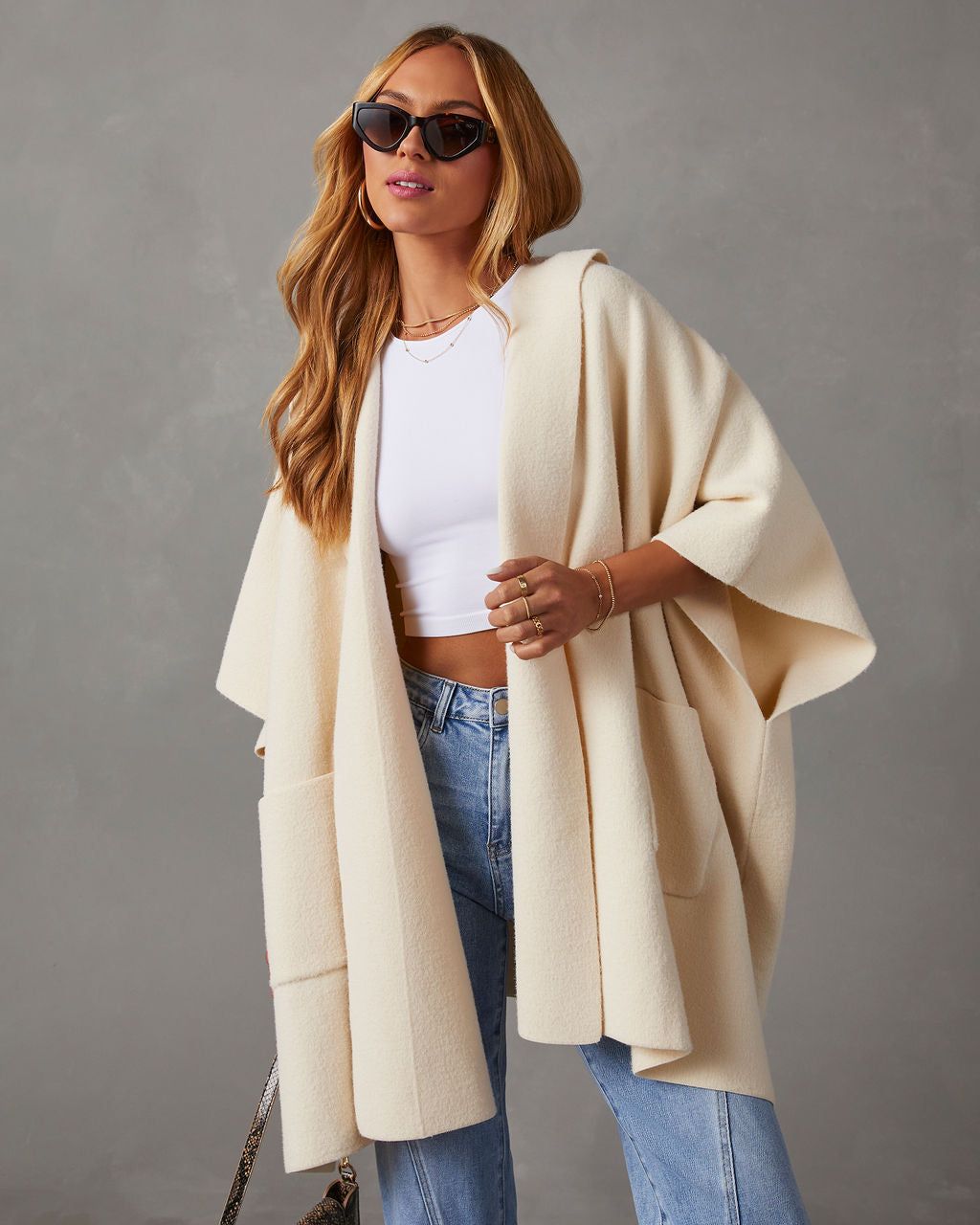 Dempsey Oversized Open Front Caridgan sold by Vici product image thumbnail 2