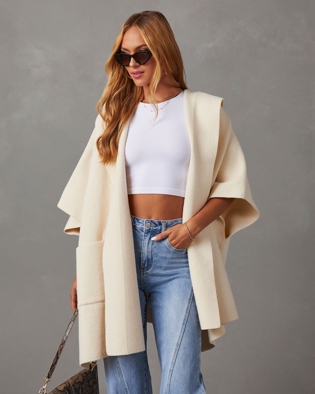 Dempsey Oversized Open Front Caridgan sold by Vici product image thumbnail 5