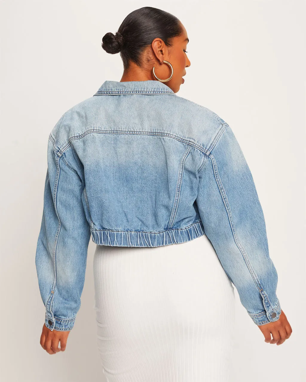 River Crop Denim Utility Jacket sold by Vici product image thumbnail 4