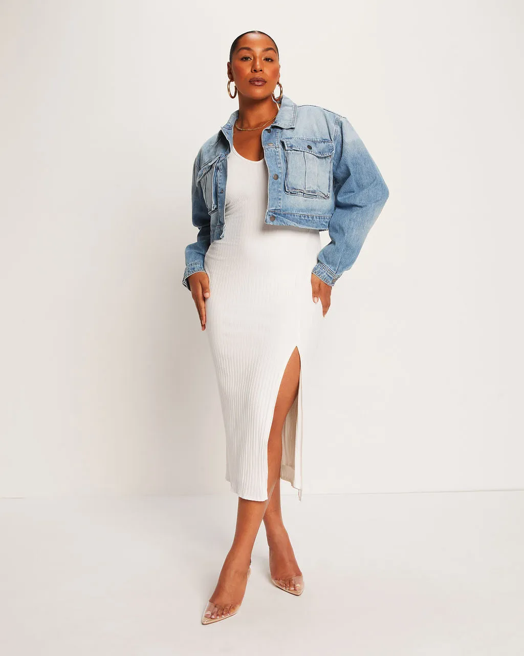 River Crop Denim Utility Jacket sold by Vici product image thumbnail 5