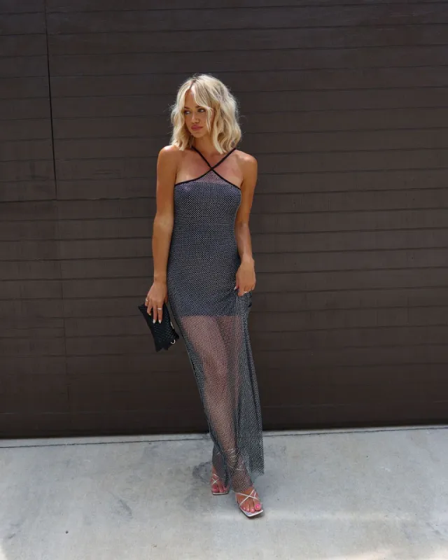 Vibe Check Halter Maxi Dress - Black - FINAL SALE sold by Vici