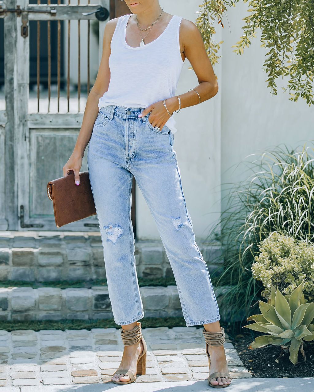 Kason Distressed High Rise Denim - SALE sold by Vici product image thumbnail 5