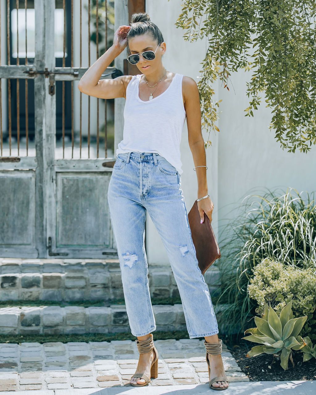 Kason Distressed High Rise Denim - SALE sold by Vici product image thumbnail 6