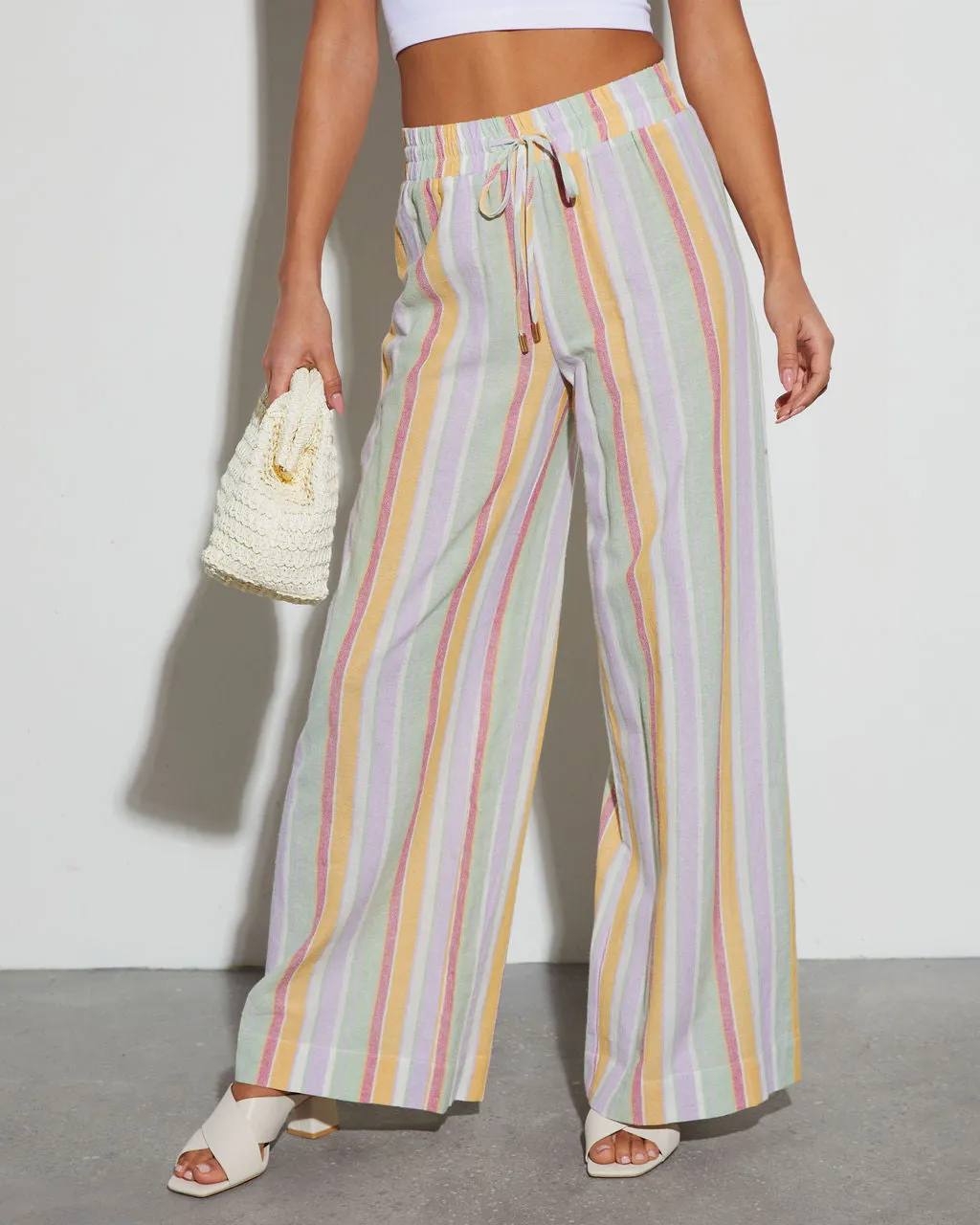 Cali Striped High Rise Trouser sold by Vici