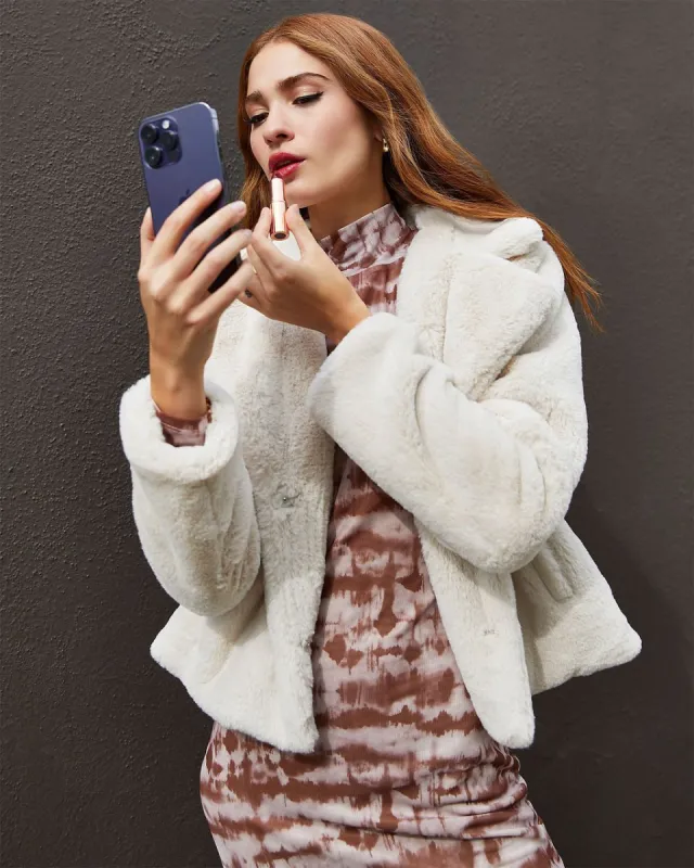 Knock Out Faux Fur Jacket sold by Vici