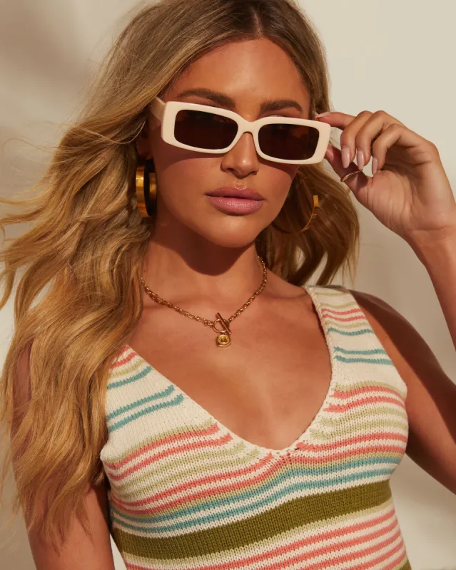 Roxie Rectangle Frame Sunglasses sold by Vici