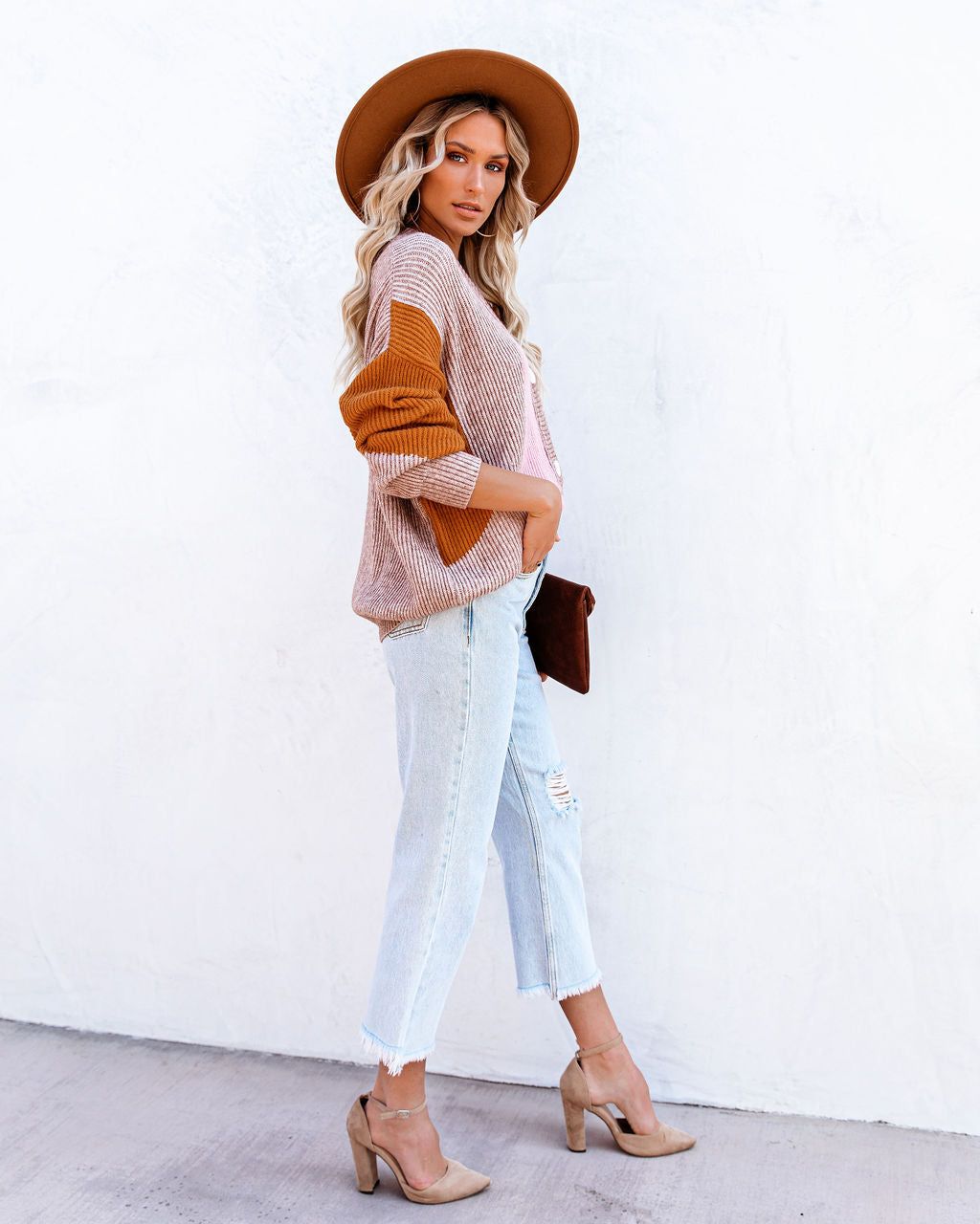 Glee Button Front Colorblock Cardigan - Pink Multi sold by Vici product image thumbnail 11