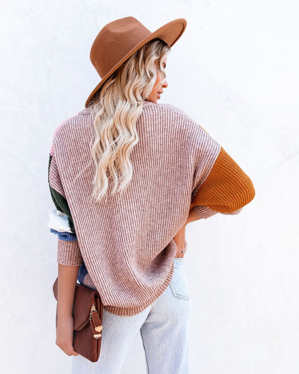 Glee Button Front Colorblock Cardigan - Pink Multi sold by Vici product image thumbnail 2