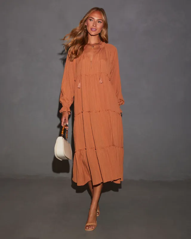 Tessy Tiered Cotton Maxi Dress sold by Vici