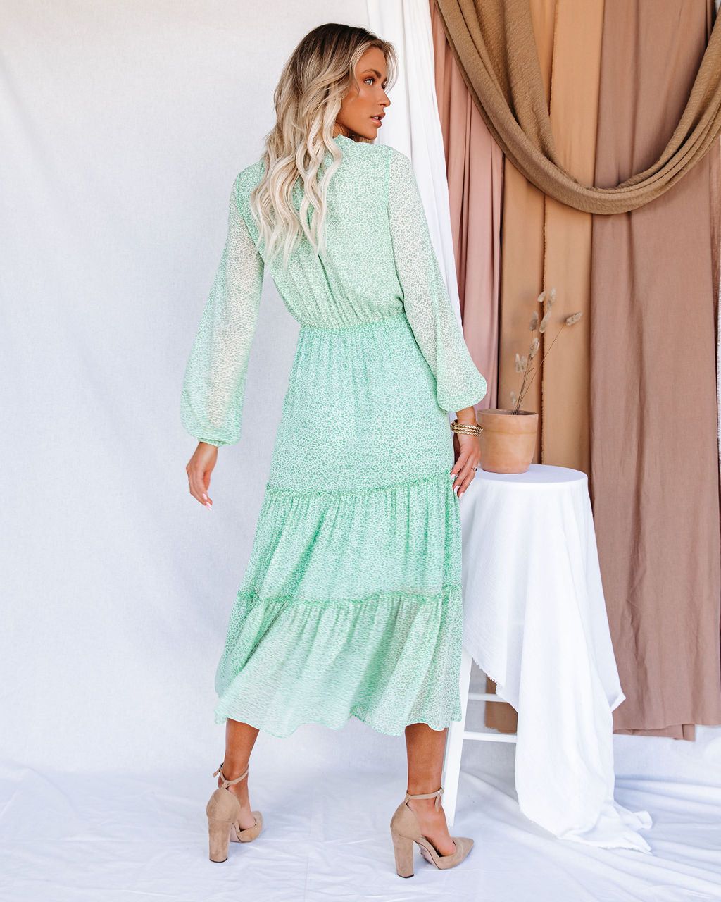 Trinket Leopard Tiered Midi Dress - FINAL SALE sold by Vici product image thumbnail 2