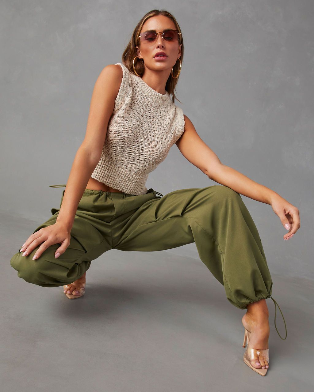 Gianni Sleeveless Sweater Knit Tank - Cream - SALE sold by Vici product image thumbnail 3