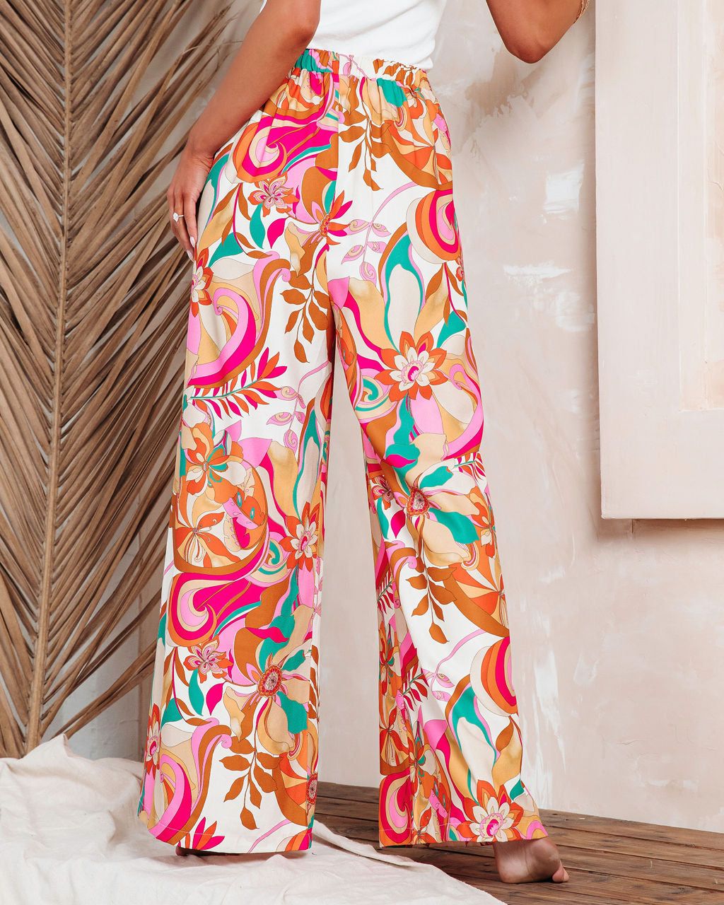 Tropez Printed Wide Leg Pants sold by Vici product image thumbnail 2