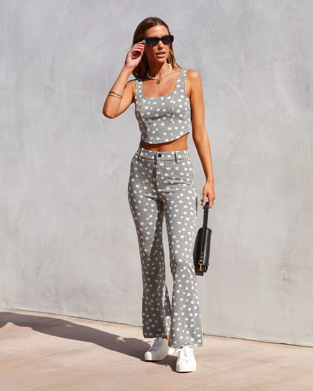 All About Spring Daisy Gingham Split Hem Pants sold by Vici product image thumbnail 3
