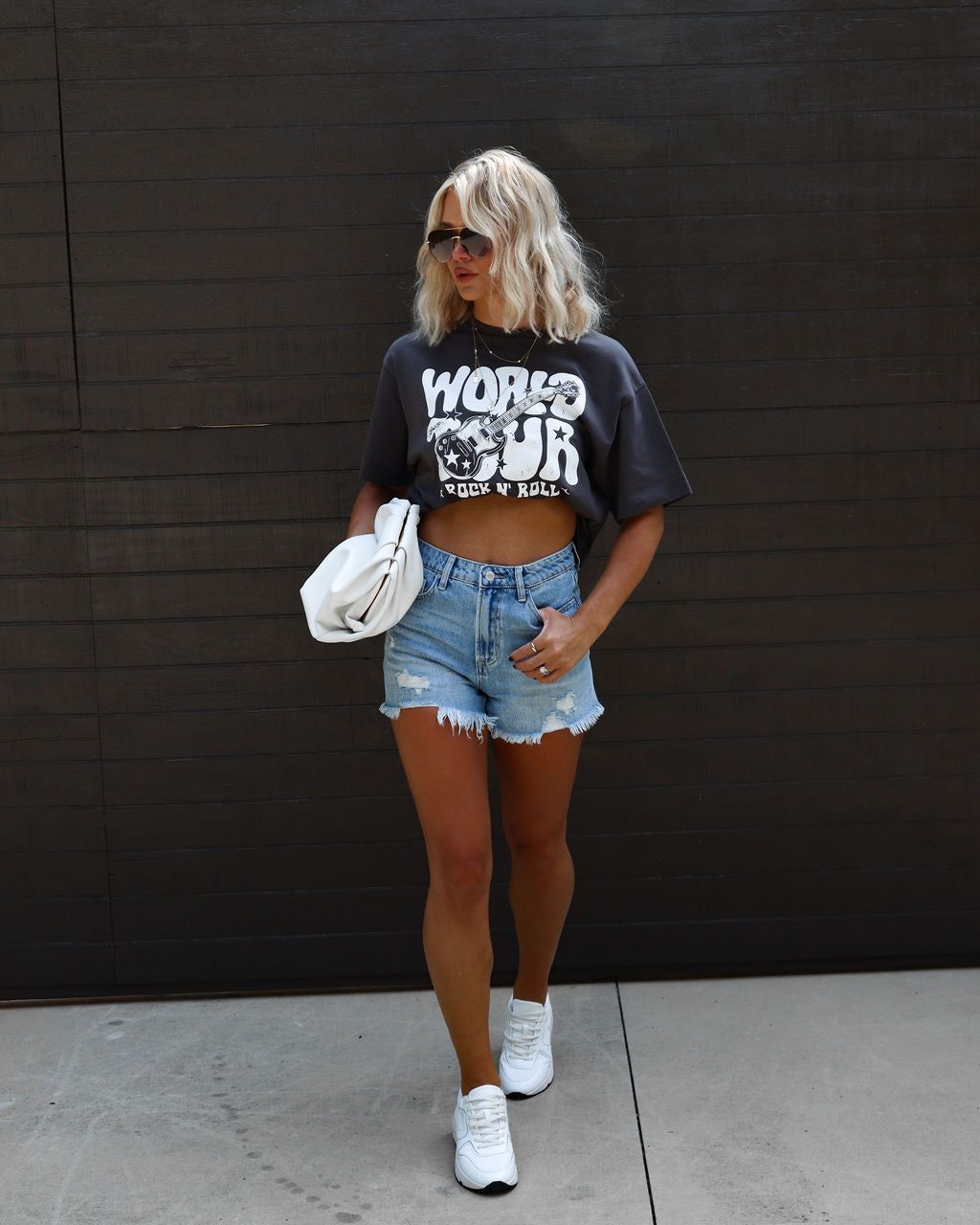 World Tour Short Sleeve Tee - Charcoal - SALE sold by Vici product image thumbnail 3