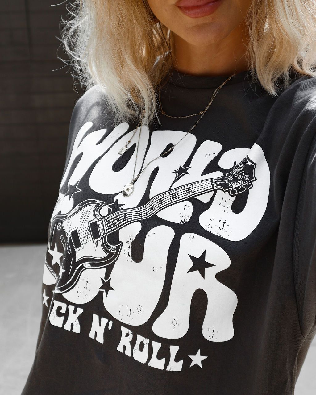 World Tour Short Sleeve Tee - Charcoal - SALE sold by Vici product image thumbnail 5