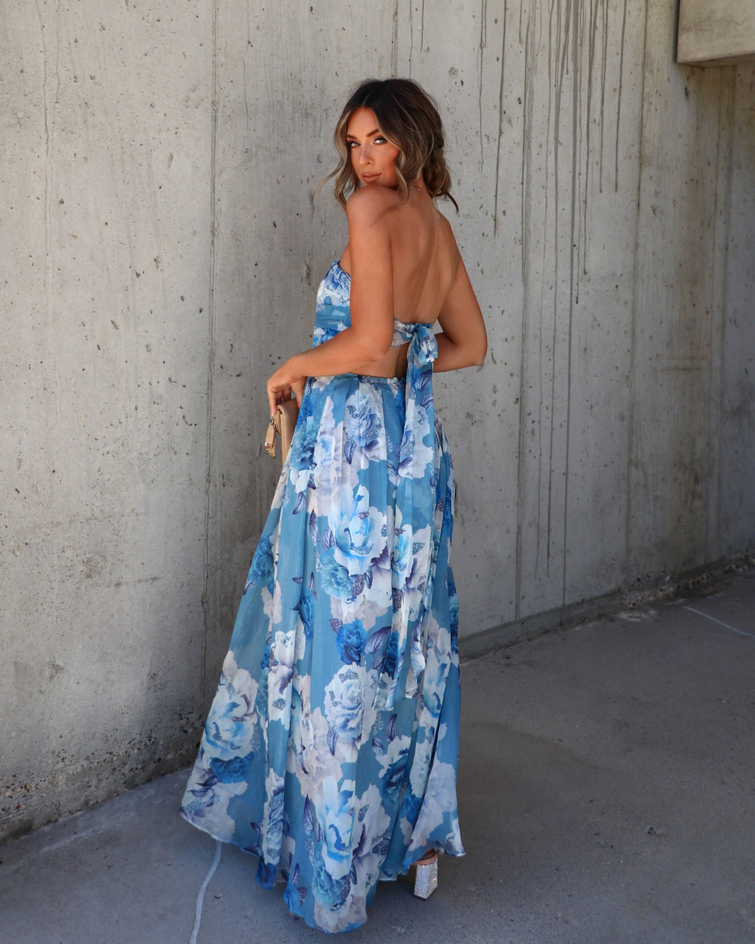 Savina Strapless Floral Maxi Dress sold by Vici product image thumbnail 4