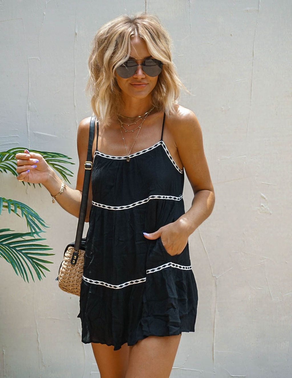Maggio Pocketed Romper - Black sold by Vici product image thumbnail 3