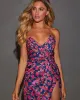 Lovestruck Satin Strapless Floral Midi Dress sold by Vici