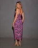Lovestruck Satin Strapless Floral Midi Dress sold by Vici