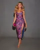 Lovestruck Satin Strapless Floral Midi Dress sold by Vici
