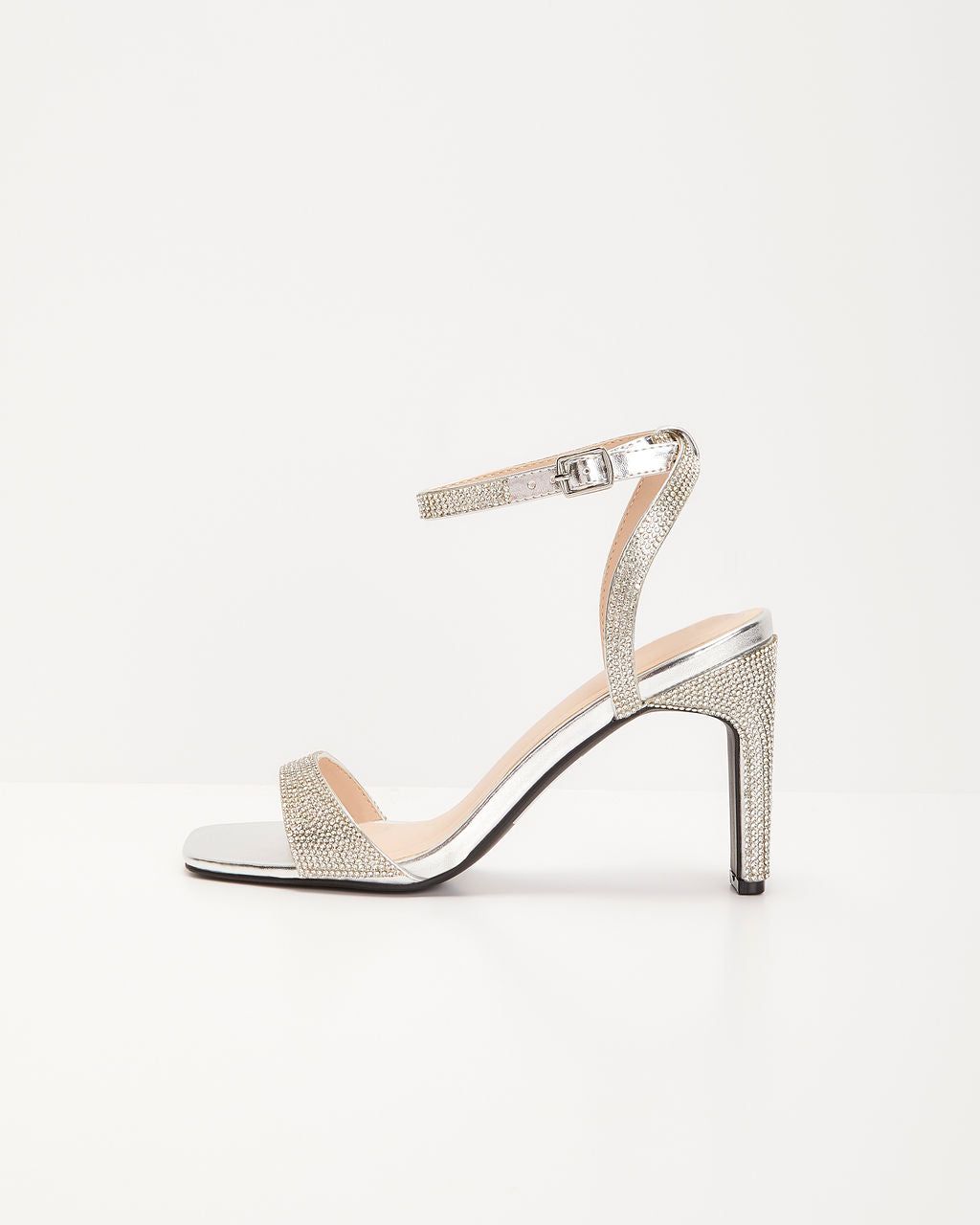 Rinaldi Rhinestone Embellished Heels - Silver - SALE sold by Vici