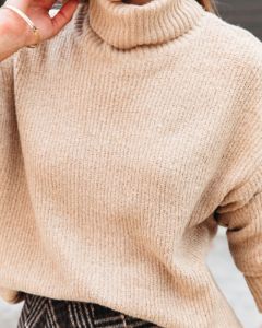 Toasty Autumn Feeling Knit Turtleneck Pullover Sweater sold by Vici