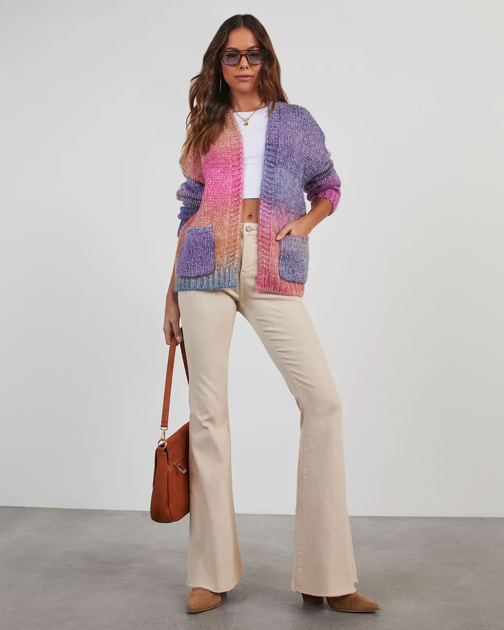 Halsey Marled Open Front Cardigan sold by Vici product image thumbnail 5