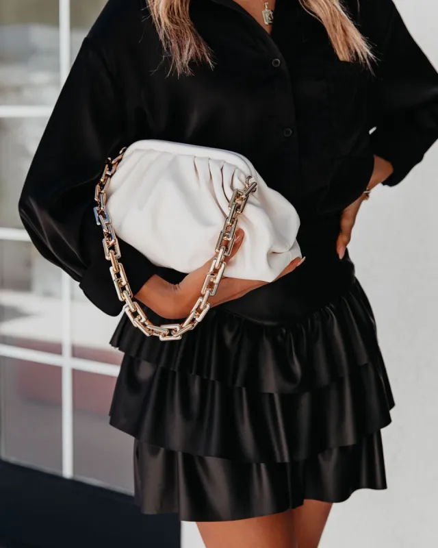 Chic Crossbody Chain Pouch Bag - Cream sold by Vici