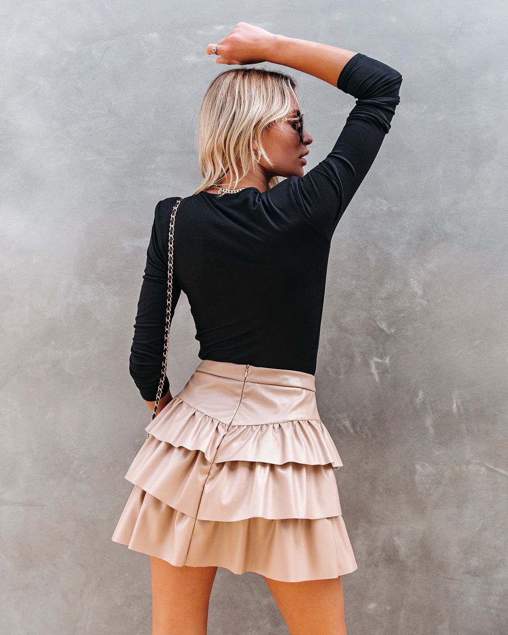 Plunge Long Sleeve Padded Bodysuit - Black - FINAL SALE sold by Vici product image thumbnail 2