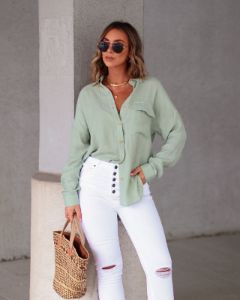 All About Sunshine Button Down Top sold by Vici