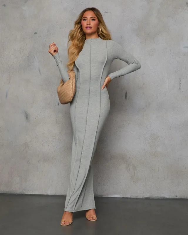 Kaylen Piping Long Sleeve Maxi Dress made by Vici