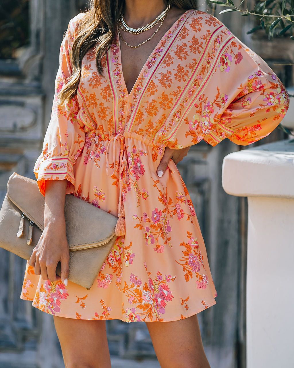 Now And Then High Rise Distressed Two Tone Jean Shorts sold by Vici product image thumbnail 3