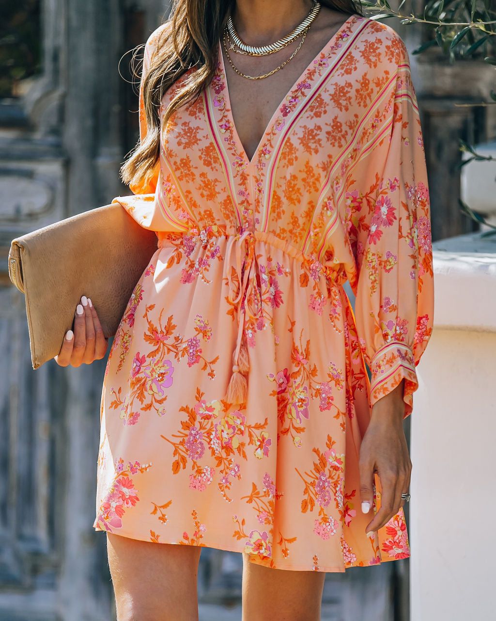 Now And Then High Rise Distressed Two Tone Jean Shorts sold by Vici product image thumbnail 2