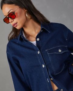 Kady Oversized Denim Jacket sold by Vici