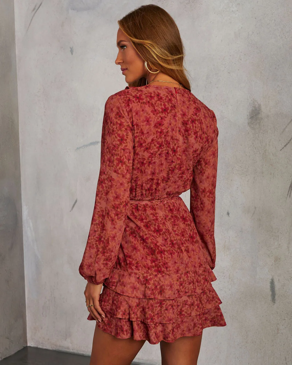 Sammie Floral Wrap Mini Dress sold by Vici product image thumbnail 4