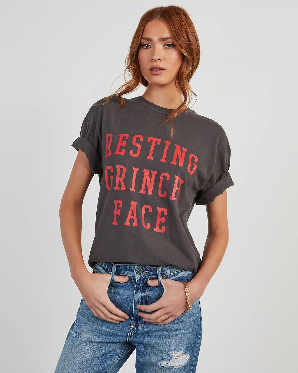 Resting Grinch Face Cotton Tee sold by Vici product image thumbnail 3